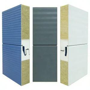 Customized PU Edge Rock Wool Sandwich Panel for Prefab House and Industrial Building