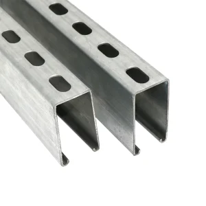 Customized Pre Galvanized Mild Steel C-shaped Channel Structural Purlin for Apartment and Villa Buildings Perforated Design