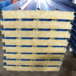 Customized Rock Wool Sandwich Panel for Commercial Industrial Building Insulation Fireproof Thermal Insulation Panels