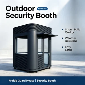 Customized Security Guard Booth Prefabricated Mobile Guard Shack Modular Steel Security Room for Factory and Industrial Use