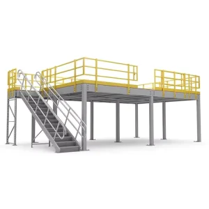 Customized Size Checkered Non-slip Steel Floor Decking 1000 kg Per square Meter Loading Capacity Steel Platform