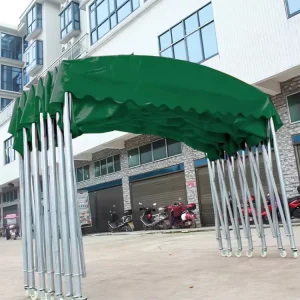Customized Size Movable Galvanized Steel Frame Outdoor Sliding Sunshade Canopy for Trade Show Events
