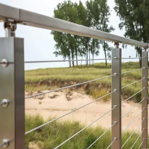 Customized Stainless Steel Frameless Outdoor Staircase Balustrade Railings Water Resistant Rust Resistant