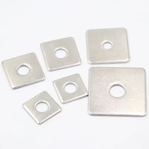 Customized Stainless Steel SS304 Flat Square Washer High Strength DIN Standard Square Washers With Hole