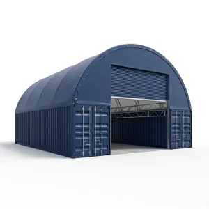 Customized Steel Fireproof Wind-Rated Portable Arch Container Shelter for Construction Site Warehouse Material Storage