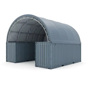 Customized Steel Fireproof Wind Rated Portable Durable Arch Container Shelter for Warehouse and Mining Site Equipment Storage