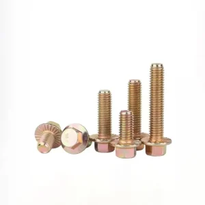 Customized Steel Flat Head Hexagon Flange Bolts Zinc Finish Various Sizes for Industrial Use