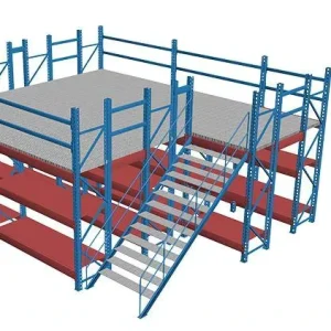 Customized Steel Mezzanine Rack 200 500KG SQM Capacity CE Certified Powder Coated