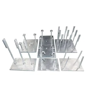 Customized Steel Structure Embedded Plate Steel Welding Base Plate Embedment Plate Part Carbon Steel Zinc Plate