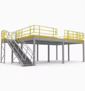 Customized Steel Structure Mezzanine Floor Rack 500kg Capacity Multi layer Storage Shelving System From Zhejiang Factory