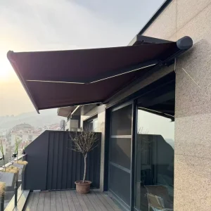 Customized Waterproof PC Sail Aluminum Frame Modern Powder Coated Retractable Awning Motorized Cassette Electric Sunshade Canopy