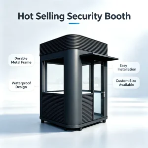 Customized Waterproof Stainless Steel Portable Security Guard Booth for Parking Lots and School Entrances