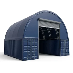 Customized Wind Rated Fireproof Portable Durable Arch Container Shelter for Port Logistics Cargo Storage