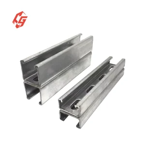 Cutting Welding Bending AISI Standard Hot Dip Galvanized Steel Back to Back Double Strut C Channel Purlins Unistrut