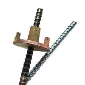 D16 Formwork Tie Rod Fully Threaded Galvanized with Anchor Plate Wing Nut Reusable for Concrete Wall Formwork