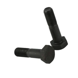 DIN 931 Black Hexagon Head Steel Bolt Plain Finish 1 5/8″ Thread 80mm Length with Nut