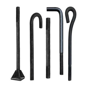 DIN Standard Galvanized Anchor Bolts L Type J Type Hook Bolts