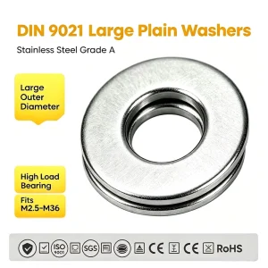 DIN125-1 Standard Stainless Steel Flat Washers M1.6 M15 Plain Washers Fasteners for Industrial Hex Bolts Hardware