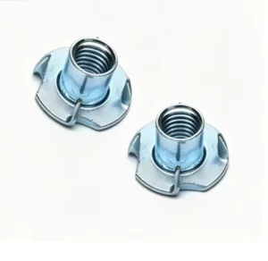 DIN1624 Threaded Insert T Nuts M3-M12 Four Prong Carbon Steel Yellow Zinc for Woodworking Furniture Making