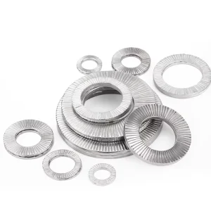 DIN25201 Steel Dacromet M3 M4 M5 M6 M8 M10 M12 M14 Serrated Double Washer Two Fold Self Locking Washers Anti-Loosening Washers