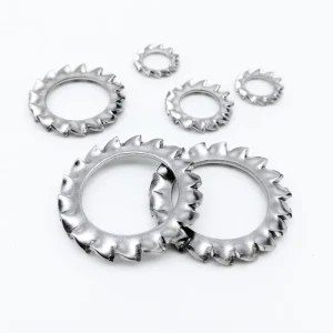 DIN6798A M2.5 M3 M4 M5 M6 M8 M10 M12 M14 M16 M18 M20 304 Stainless Steel Washers External Toothed Gasket Serrated Lock Washer