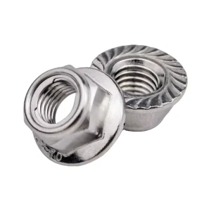 DIN6927 GB6187 304 Stainless Steel All Metal Hex Flange Lock Nut M4-M12 Serrated Plain Insert Self Locking Fastener Manufacturer