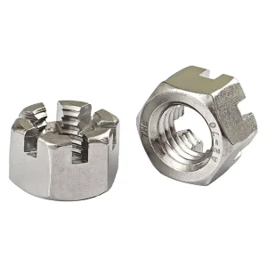 DIN935 A2 70 304 Stainless Steel Hex Slotted Castle Nut Hexagon Slotted Lock Nut for Machinery