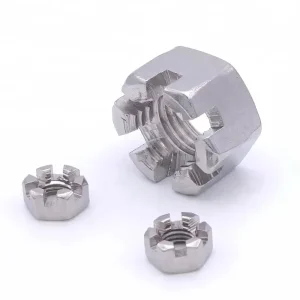 DIN937 Slotted Round Lock Hexagon Head Hex Slotted Castle Crown Nut Hexagon Slotted Nuts