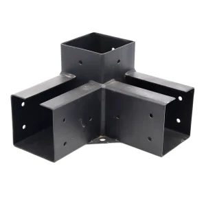 DL001 Bracket Stainless Steel Metal 3 Way Right Angle Bracket for Wooden Beam Gazebo Pergola Bracket