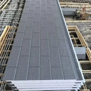 Decorative Embossed Metal PU Insulation Board for Exterior Wall Renovation and Roof Covering