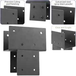 Deformation Proof Easy Install Heavy Duty Solid Metal Post Caps for Pavilion Beam Column Connection