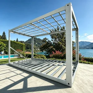 Detachable Modular Steel Prefabricated House Frame 10ft 20ft Living Room Container House Frame