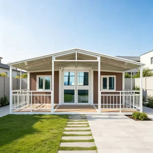 Detachable Prefabricated Container House Moisture Proof Single Unit Rainproof Gable Canopy Prefabricated Container Cabin