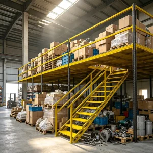 Detachable Warehouse Mezzanine Racking System Industrial Heavy Load Steel Storage Loft Platform