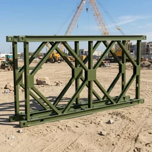Diagonal X Shape Bracing Q355 Steel Bailey Bridge Support Components for 321 200 Type Modular Truss Panel Construction