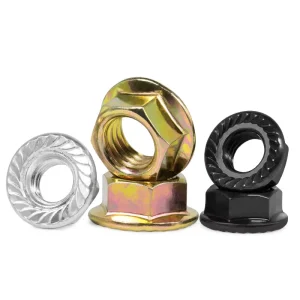 Din6923 M7 Serrated Flange Nut High Quality Stainless Steel Hexagon Nuts Zinc Water Treatment Galvanized Iron Copper