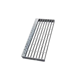 Direct Manufacture Anti-slip Grating Treads with Striated Nosing Galvanized & Serrated Bar Grating Treads