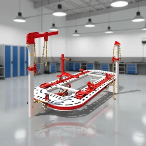 Direct Sales Car Body Repair Equipment Steel Body Straightening Machine with Double Tower Beam Metal Frame Straightening Table