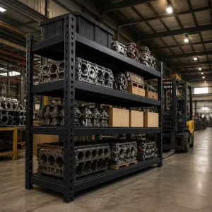 Distribution Center Shelving 500kg Per Shelf 4 Tier Boltless Solid Steel Storage Rack Heavy Duty Industrial Blue