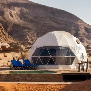 Dome Tent for Luxury Glamping With Hotel Grade Furnishings and Outdoor Amenities Geodesic Dome Tent