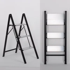 Domestic Use Adult Ladder 2 3 Step Steel Stool Ladder Escaleras Household Kitchen Ladder with Non-slip Grain Pedal