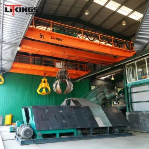 Double Beam Grab Crane Bridge Girder Precast Yard Steel Coil Slab Lifting Construction Equipment Manufacturer ISO Certified OEM