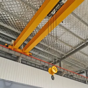 Double Girder Beam Steel Factory Travelling Hook Bridge Overhead Crane with Hoist