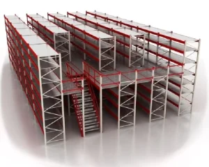 Double Level Steel Mezzanine Rack 500kg Sqm Industrial