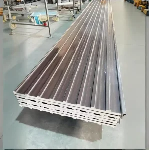 Double Sided Ribbed PU Core Aluminum Sandwich Panels Great Wall Panels Fire Resistant Customizable Thickness for Warehouse