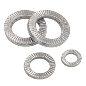 Double Stacked Self Locking Zinc 304 Stainless Steel Split Occlusal Toothed Anti Slip Lock Washer DIN25201