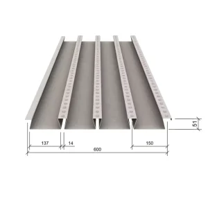 Dovetail Steel Deck Galvanized Corrugated Metal Steel Floor Decking Sheet