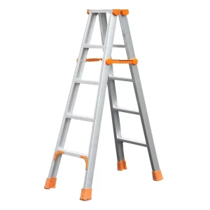 Dual-Sided Aluminum Alloy Folding Ladder Anti-Slip Multi-Purpose Household Double Attic Ladder