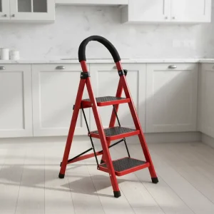 Dual-purpose 3 Step Ladder Small Carry Light Industrial Combination Step Ladder for Kitchen Folding Library Step Ladder