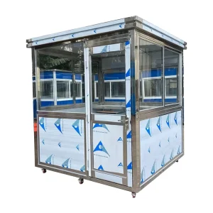 Durable 2*2*2.3m Industrial Anti Corrosion Stainless Steel Sentry Security Booth Sandwich Panel Material for Work Food Storage